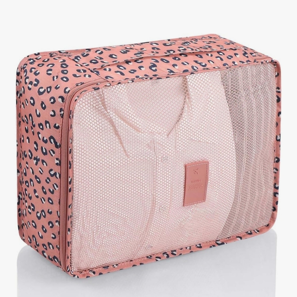NWT Mossimo Pink Leopard Print Travel Organizer Set 2pieces Cubes. 2/$10